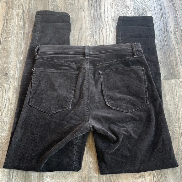 Gap Women’s Black Velvet True Skinny High Rise Pants, size 27R - Picture 9 of 10